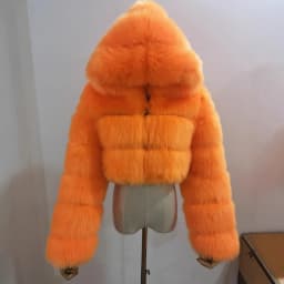 Women Hooded Faux Fur Coats Solid Short Jackets Mini Lenth Long Sleeves Open Stitch Straight Y2k Casual 2026 Autumn Winter