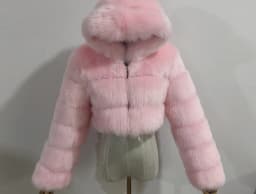 Women Hooded Faux Fur Coats Solid Short Jackets Mini Lenth Long Sleeves Open Stitch Straight Y2k Casual 2026 Autumn Winter