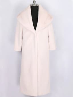 Nerazzurri Extra Long Black Winter Faux Fur Coat Women Long Sleeve Plus Size Elegant Fluffy Sheared Mink Fur Overcoat 6xl 7xl