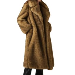 New Autumn and Winter Fashionable Fluffy Long Coat Imitating Fox Fur Fluffy Parka Jacket