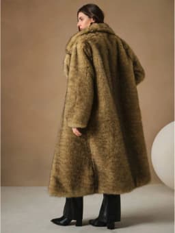 New Autumn and Winter Fashionable Fluffy Long Coat Imitating Fox Fur Fluffy Parka Jacket