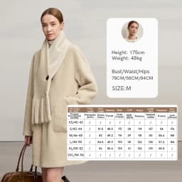 Amii Fur Coat Woman 2025 Winter New O-Neck Loose Medium And Long Tops With Scarf Warm Long Sleeve Elegant Fur Jacket 12554011