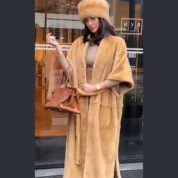 Women Faux Fur Shawl Collar Maxi Coat 3/4 Sleeve Open Front Self-Tie Belt Loose Fit Vintage Warm Jacket Luxury Ladies Outerwear