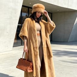 Women Faux Fur Shawl Collar Maxi Coat 3/4 Sleeve Open Front Self-Tie Belt Loose Fit Vintage Warm Jacket Luxury Ladies Outerwear