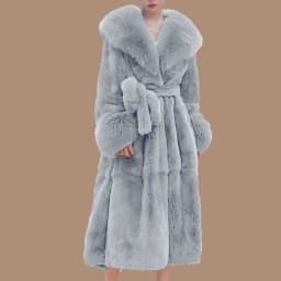 Winter Women Long Faux Fur Coat Thick Warm Mink Fur Jacket Feather Coats Oversized Outerwear Fur Collar Luxury Women's Clothing