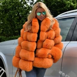 Women Faux Fox Fur Coats Maxi Coats Turn Down Collar Thick Warm Elegant Autumn Winter Open Stitch Fur Jackets Warm Streetwear