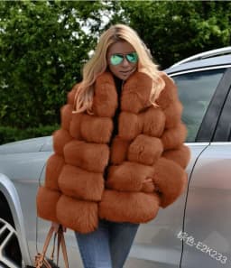 Women Faux Fox Fur Coats Maxi Coats Turn Down Collar Thick Warm Elegant Autumn Winter Open Stitch Fur Jackets Warm Streetwear