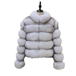 Women Faux Fox Fur Coats Maxi Coats Turn Down Collar Thick Warm Elegant Autumn Winter Open Stitch Fur Jackets Warm Streetwear
