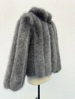 ZADORIN New Luxury Patchwork Striped Stand Collar Faux Fur Coat Woman Clothing Winter Furry Jacket Fur Faux Coats Warm Fur Top