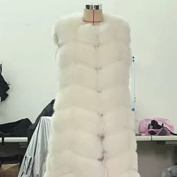 HJQJLJLS 80 Cm Faux Fur Vest 2021 Winter Women Thick Warm Faux Fox Fur Sleeveless Coat Female Fluffy Artificial Fur Coat Jacket