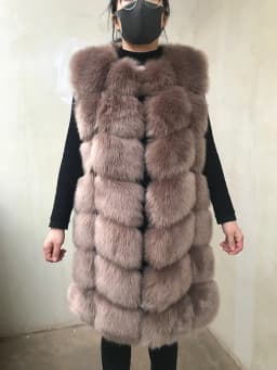 HJQJLJLS 80 Cm Faux Fur Vest 2021 Winter Women Thick Warm Faux Fox Fur Sleeveless Coat Female Fluffy Artificial Fur Coat Jacket