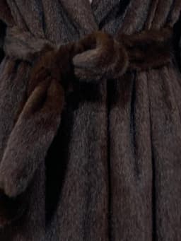 Mauroicardi Winter Long Thick Warm Brown Skirted Faux Mink Fur Coat Women Shawl Collar Sashes Elegant Luxury Furry Overcoat 2025