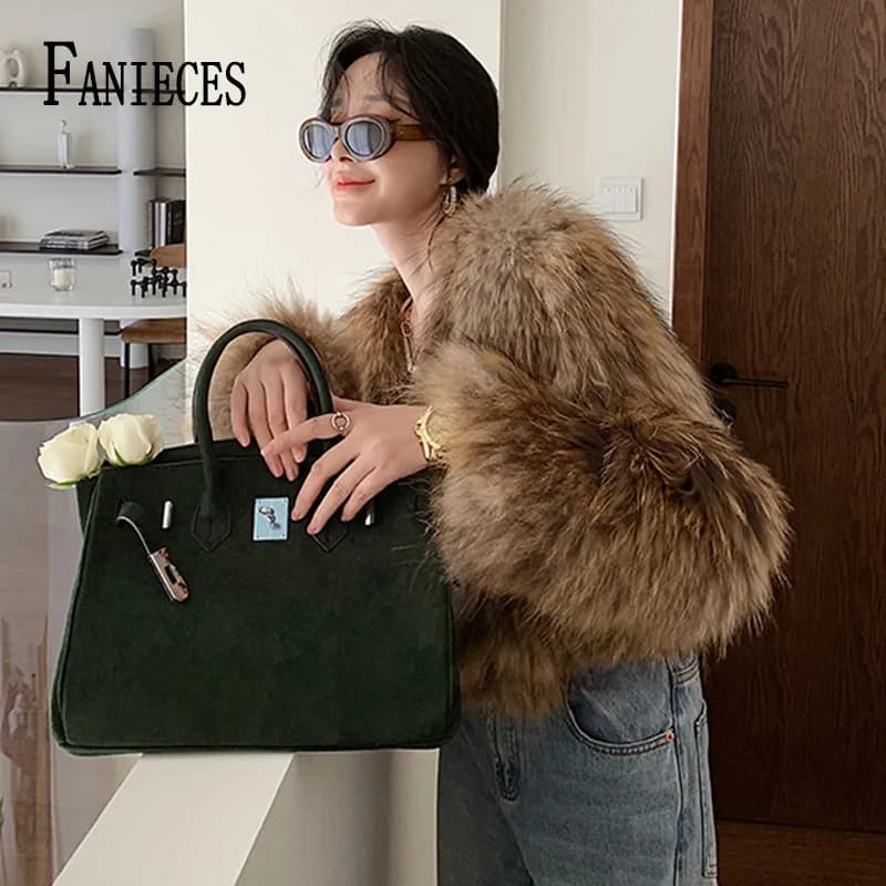 FANIECES Luxury Faux Fur Coats Women Winter Long Sleeve Furry Collarless Cardigan Fluffy Short Artificial Fur Outerweart шуба