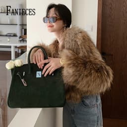 FANIECES Luxury Faux Fur Coats Women Winter Long Sleeve Furry Collarless Cardigan Fluffy Short Artificial Fur Outerweart шуба