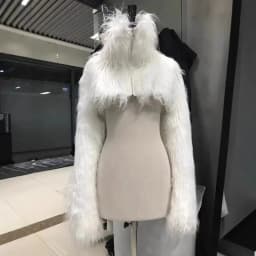 Autumn Winter Thick Warm Hairy Cropped Faux Fur Coat Women Clothing Ultra Short Version Zippers White Black Fluffy Jacket 2025