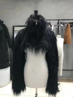 Autumn Winter Thick Warm Hairy Cropped Faux Fur Coat Women Clothing Ultra Short Version Zippers White Black Fluffy Jacket 2025