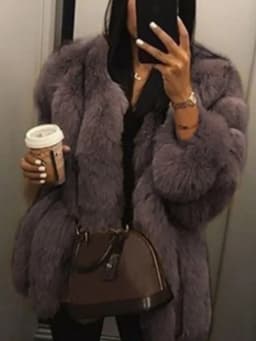 2024 Autumn Winter Female Korean Fashion Long Faux Fur Jacket Women Coats Loose Casual Warm Long Sleeve Outerwears Overcoat