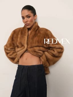 IG 2026 Women's High Collar Batwing Faux Mink Fur Jacket Loose Short Warm Winter Trendy Street Fashion Outerwear