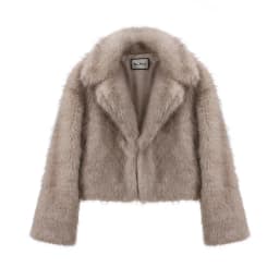 Neo Mint Chic Street Girls Gradient Faux Fur Jacket Women Winter 2024 Brand Fashion Fluffy Fox Fur Coat Female Luxury Outerwear