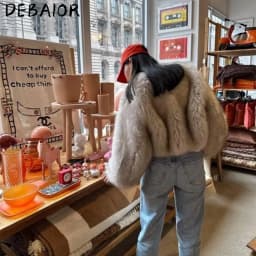 OFTBUY Iconic Street Week Luxury Brand Gardient Jacket Winter Cool Girls Fluffy Short Fur Jacket Cropped Faux Fur Clothes Women