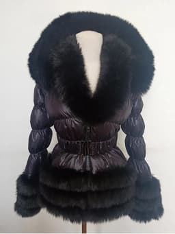 ZADORIN Winter Coat Women New Fashion Faux Fur Coat Detachable Sleeves Hood Duck Down Coats Hooded Black Puffer Jacket Outwear