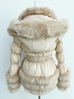 ZADORIN Winter Coat Women New Fashion Faux Fur Coat Detachable Sleeves Hood Duck Down Coats Hooded Black Puffer Jacket Outwear