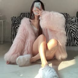 Faux Fur Coat Women Winter Short Bat Full Sleeve Hooded Coats Slim Spliced Thick Coat Loose Open Stitch Jacket
