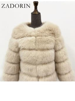 ZADORIN Winter Luxury Long Mink Fur Coats Woman Warm Faux Fur Coat Long Sleeve Fluffy Fur Jacket Woman Overcoat Fur Faux Coat