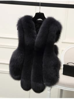 ZADORIN Autumn Winter Clothes Woman Fluffy Black White Faux Fur Coat Women V Neck Short Faux Fur Vest Top Jackets Veste Femme