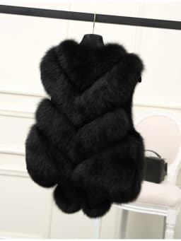 ZADORIN Autumn Winter Clothes Woman Fluffy Black White Faux Fur Coat Women V Neck Short Faux Fur Vest Top Jackets Veste Femme