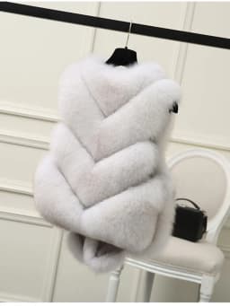 ZADORIN Autumn Winter Clothes Woman Fluffy Black White Faux Fur Coat Women V Neck Short Faux Fur Vest Top Jackets Veste Femme