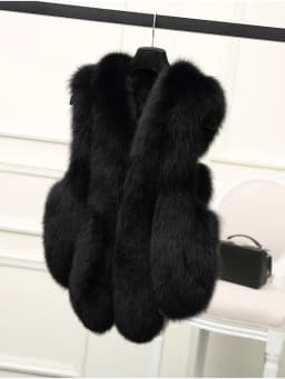 ZADORIN Autumn Winter Clothes Woman Fluffy Black White Faux Fur Coat Women V Neck Short Faux Fur Vest Top Jackets Veste Femme