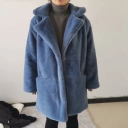 2022 New Women Winter Warm Faux Fur Coat Thick Women Middle -Long Overcoat Turn Down Collar Women Warm Female Casaco Feminino