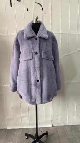 Nerazzurri Oversized Warm Soft Furry Faux Fur Coats for Women Long Sleeve Buttons Gray Fluffy Jacket Winter Clothes Women 2020