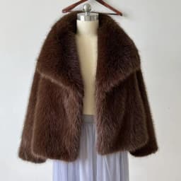 2025 Winter New Fashion Gradient Fluffy Fur Coat Women High Street Luxury Big Fur Collar Faux Fox Fur Jacket Female Overcoats