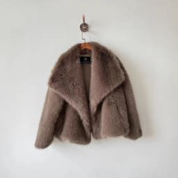 2025 Winter New Fashion Gradient Fluffy Fur Coat Women High Street Luxury Big Fur Collar Faux Fox Fur Jacket Female Overcoats