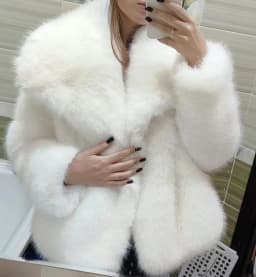 2025 Winter New Fashion Gradient Fluffy Fur Coat Women High Street Luxury Big Fur Collar Faux Fox Fur Jacket Female Overcoats
