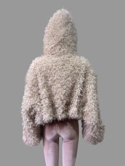 Nerazzurri Winter Short Oversized Thick Warm Shaggy Fuzzy Faux Mongolian Fur Coat Women Luxury Clothes 2026 Fluffy Hooded Jacket