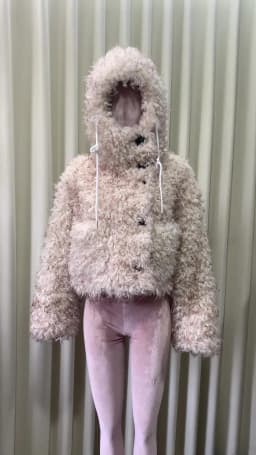 Nerazzurri Winter Short Oversized Thick Warm Shaggy Fuzzy Faux Mongolian Fur Coat Women Luxury Clothes 2026 Fluffy Hooded Jacket