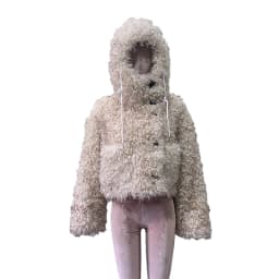 Nerazzurri Winter Short Oversized Thick Warm Shaggy Fuzzy Faux Mongolian Fur Coat Women Luxury Clothes 2026 Fluffy Hooded Jacket