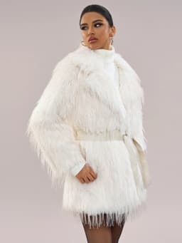 Women Faux Fur Mid Length Coats Jackets Turn Down Collar Coat Thick Warm Y2k Streetwear Jacket Casual Loose Autumn Winter 2026
