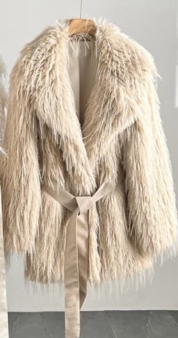 Women Faux Fur Mid Length Coats Jackets Turn Down Collar Coat Thick Warm Y2k Streetwear Jacket Casual Loose Autumn Winter 2026