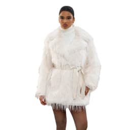 Women Faux Fur Mid Length Coats Jackets Turn Down Collar Coat Thick Warm Y2k Streetwear Jacket Casual Loose Autumn Winter 2026