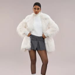 Women Faux Fur Mid Length Coats Jackets Turn Down Collar Coat Thick Warm Y2k Streetwear Jacket Casual Loose Autumn Winter 2026