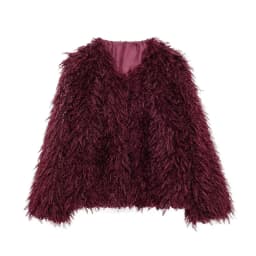 Fashion Faux Fur Coat Women Loose Lapel Full Sleeve Fluffy Short Overcoat 2025 Autumn Winter Street Lady Furry Warm Overcoat