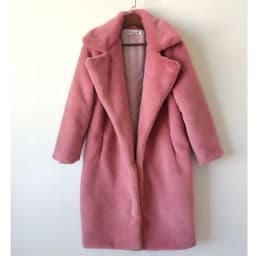 2026 New Women Winter Warm Faux Fur Coat Thick Women Long Coat Turn Down Collar Women Warm Coat With Belt Casaco Feminino