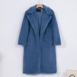 2026 New Women Winter Warm Faux Fur Coat Thick Women Long Coat Turn Down Collar Women Warm Coat With Belt Casaco Feminino