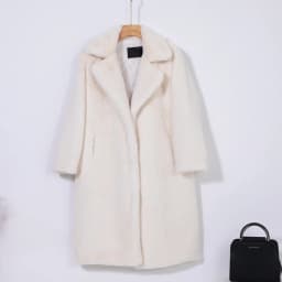 2026 New Women Winter Warm Faux Fur Coat Thick Women Long Coat Turn Down Collar Women Warm Coat With Belt Casaco Feminino