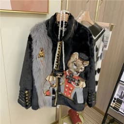 Women's Winter Faux Mink Fur Coats, Korean Embroidery Jacket, Female Loose Thicken Warm Clothes, High Quality, Promotion,New