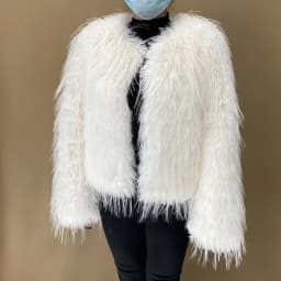 2023 New Springtime Fur Coat Women High Quality Fashion Faux Fur Coat Artificial Raccoon Braid Short Jacket
